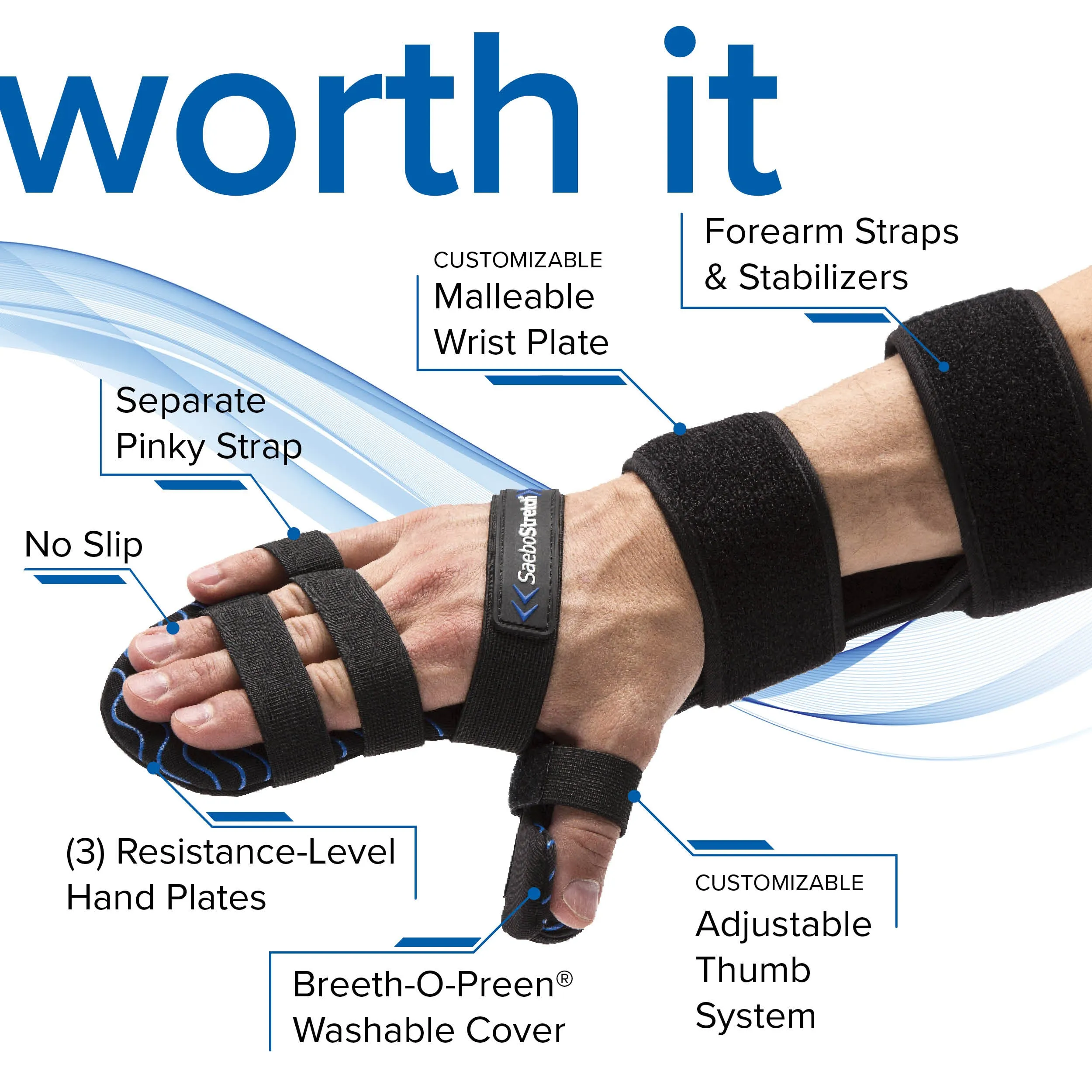 SaeboStretch Dynamic Resting Hand Splint